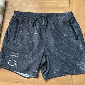 Black/Gray RVCA Athletic Shorts